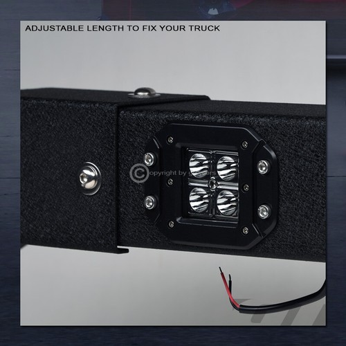 For Mid Size Pickup Truck Adjustable Chase Rack Bar w/Brake Lamp+LED ...