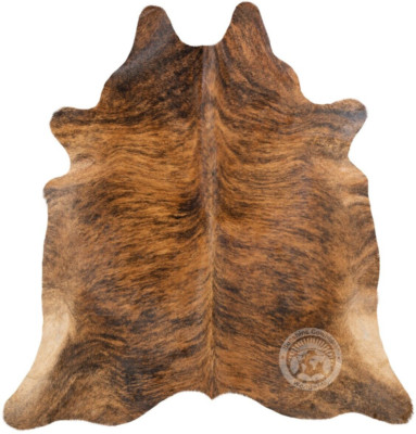 Real Cowhide Rug Brindle  - Size 6 X 7-8'