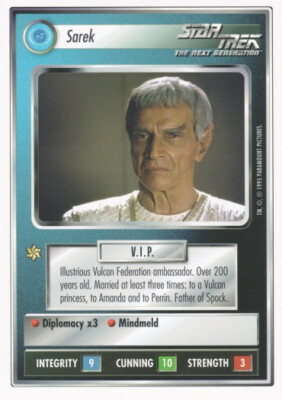 Star Trek CCG - Sarek -1995 Premiere Beta WB Rare
