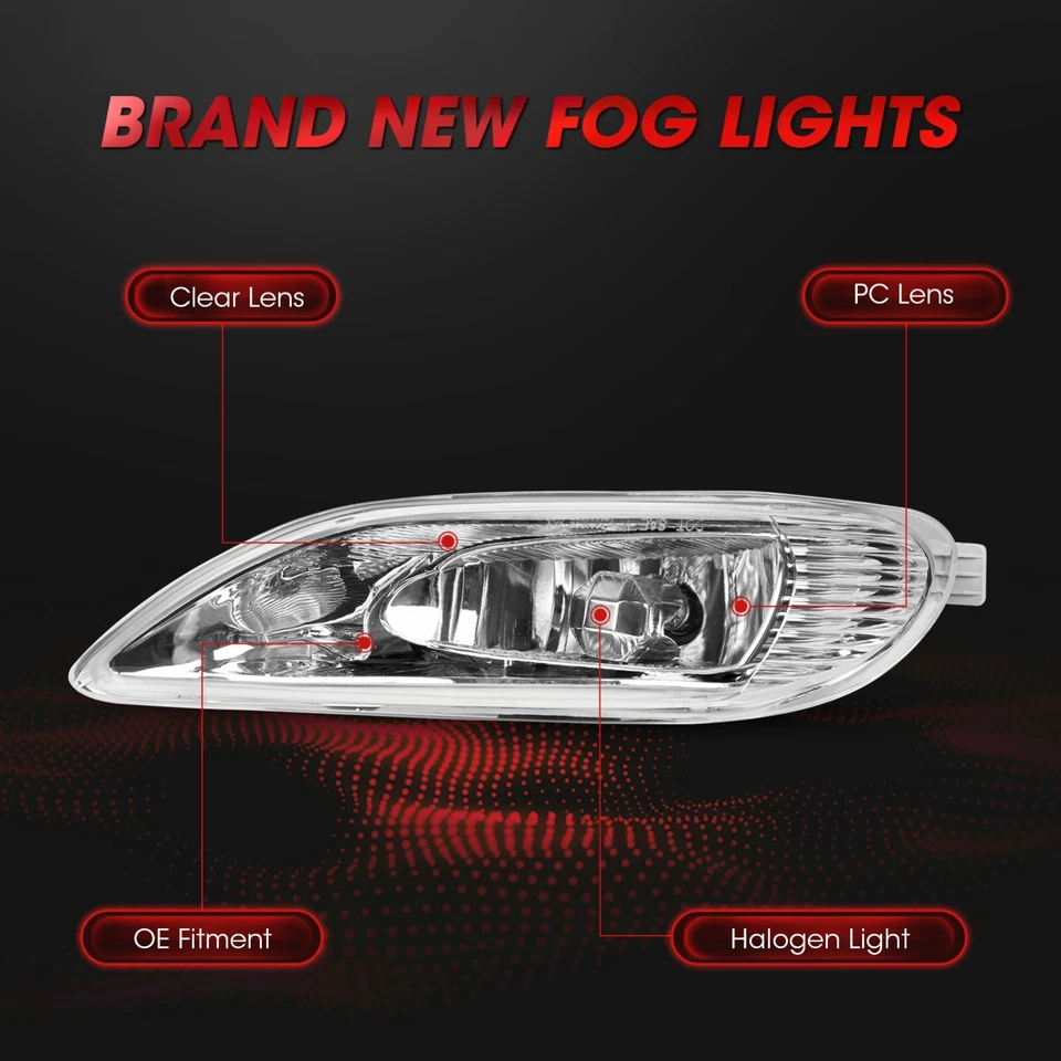 1 par de luces antiniebla izquierda+derecha para parachoques delantero Toyota Corolla 2005-2008 Foto 3 de 4