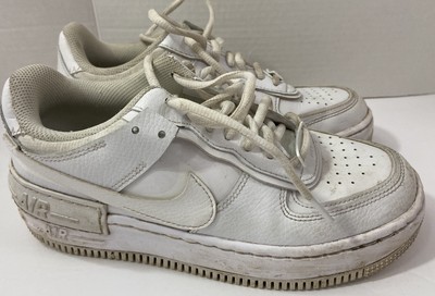 NIKE Air Force 1 Shadow Sneakers Shoes Womens 7.5 White C10919 100 | eBay