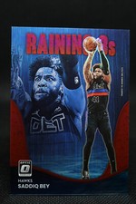 2022-23 NBA Panini Donruss Optic Raining 3s Red Prizm 78/99 Saddiq Bey #15