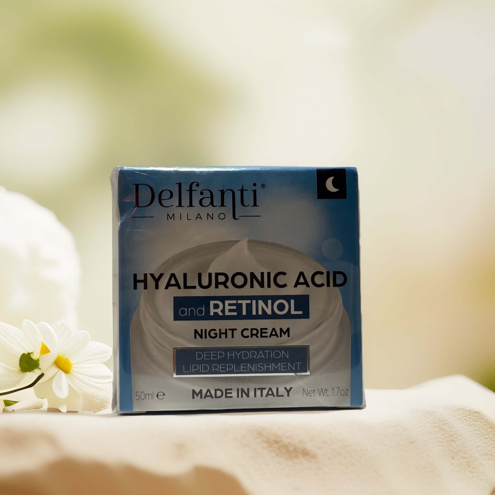 Hydrate & Repair Night Cream with HA & Retinol by Delfanti Milano - 1.7 oz