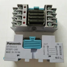 1PC AY34002 RT3SP1-24V Panasonic Relay Unit W/ 4 pcs AQZ102 Relays installed