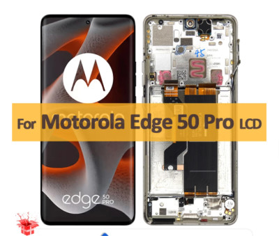 For Motorola Moto Edge 50 Pro LCD Display Touch Screen Digitizer Assembly+Frame