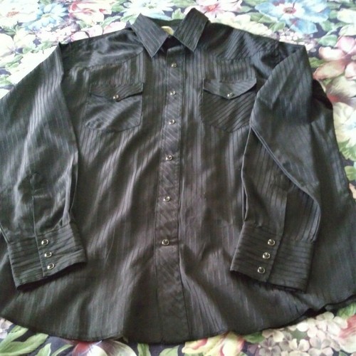 Mens Wrangler Black On Black Stripe 