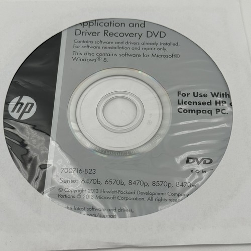 Operating System Windows 8 Pro HP Compaq DVD 700702-DN2 & Application Driver Rec - Picture 4 of 6