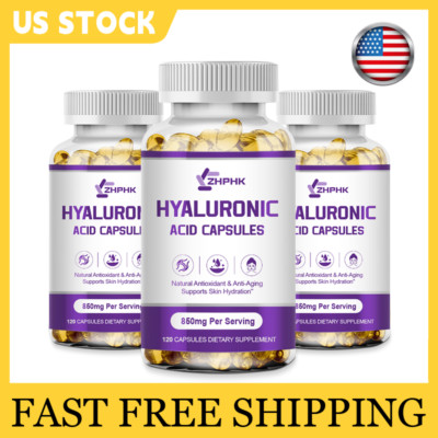 Hyaluronic Acid With Vitamin C | 3 X 120 Capsules | Anti Aging | Joint Support