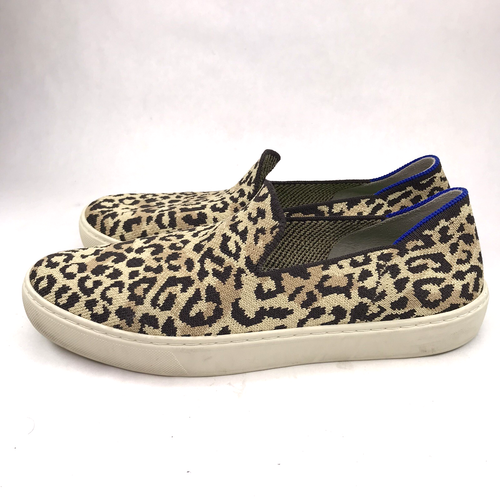 ROTHYS Women's 9.5 The Original Slip On Sneaker Desert Cat Leopard Print Loafer - Picture 3 of 11