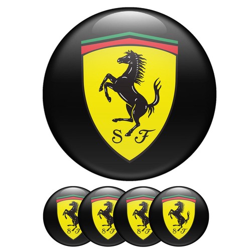 4pcs. Sticker Ferrari logo for hubcaps hub cap rim silicone emblems - Picture 9 of 9