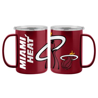Miami Heat 15oz Hype Ultra Mug Tumbler  Insulated  Stainless Steel  Hot&Cold