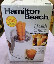 Hamilton Beach 400 Wt Health Smart Fruit Vegetable Juice Extractor White 67804 
