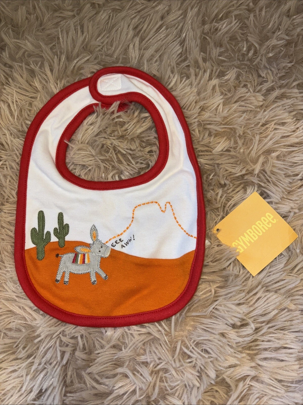 Gymboree Boys Fiesta! Fiesta! Donkey Burro Eee Aww! Bib NEW