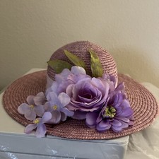 Kentucky Derby 100 Straw Floral Women Vintage Hat