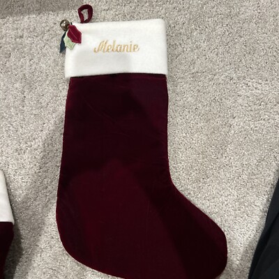 Melanie Christmas Stocking-deep Brick Red Color
