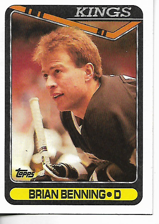 1990-91 Topps Brian Benning Card #365
