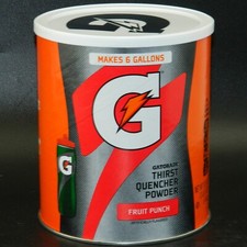 63 Servings Gatorade Thirst Quencher Fruit Punch Mix, 50.9 Oz. Makes 6 Gallons