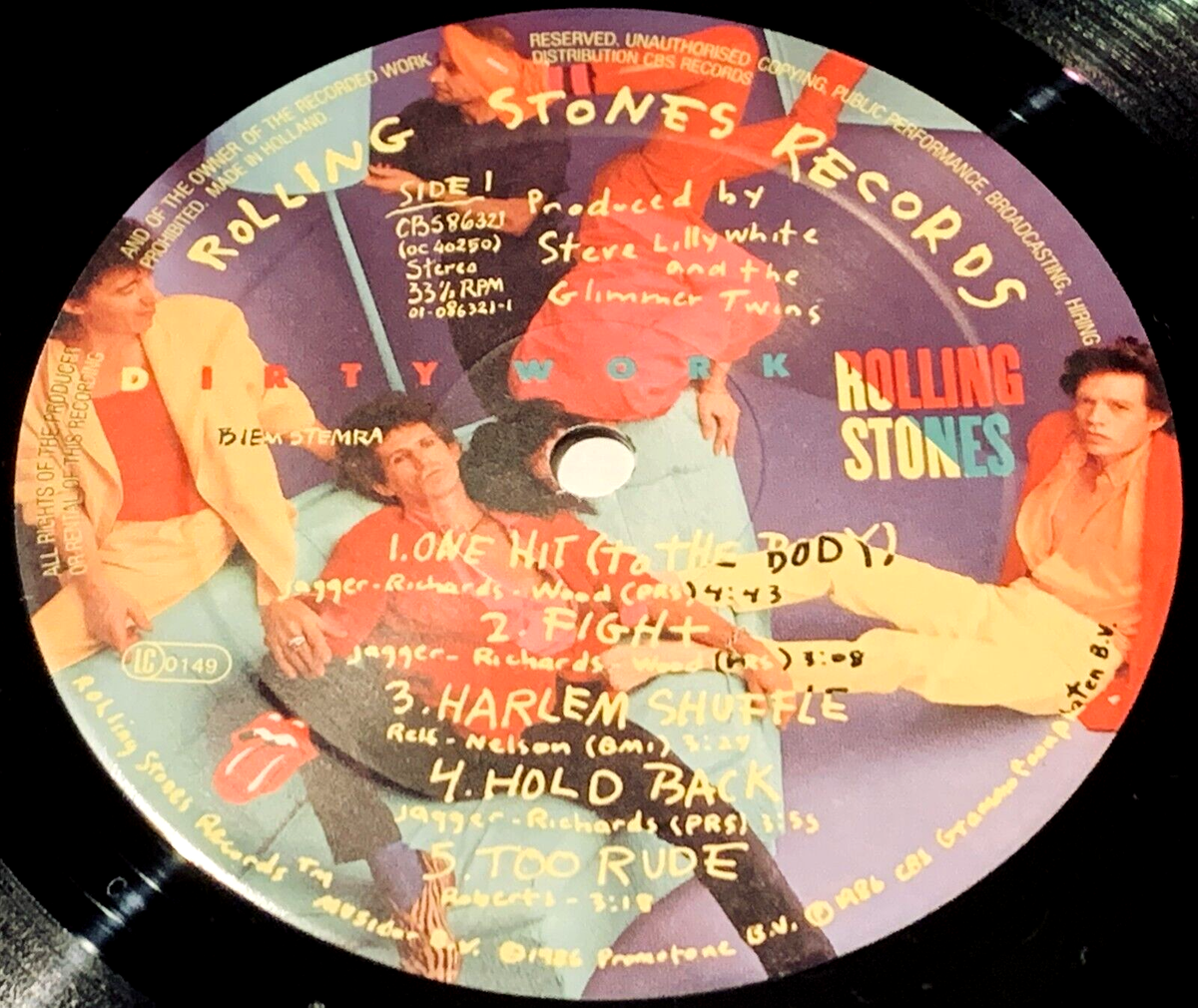 ROLLING STONES Dirty Work Original CBS Promotone LP 86321 NM OIS