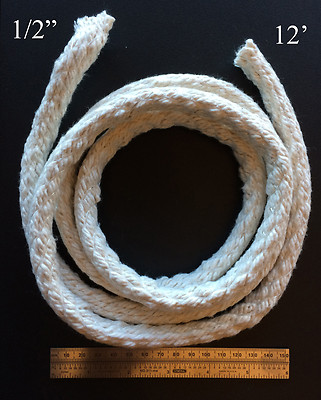 1/2 Round Cotton Wick 12' Kerosene Lantern Lamp Tiki Rock Candle Wick USA Seller
