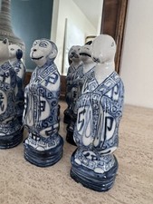 Blue And White Porcelain Figurines In Collectible Chinese Figures