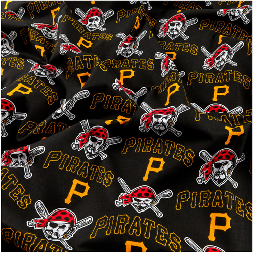 MLB Pittsburgh Pirates 6650-B Cotton Fabric by the Yard - 第 3/4 張圖片