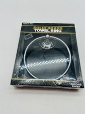 Chrome 6" Towel Ring Hand Polished Over Solid Brass Designer Fine Bathware Bath