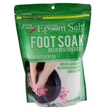 Foot Bath Epsom Salt Soak 16 oz Magnesium Sulfate Pain Relief Eucalyptus Scent