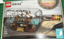 Lego Ideas 21313 Ship In A Bottle Retired New In Box 962 Pcs Factory Sealed