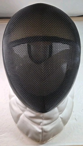 Absolute Fencing Gear Medium Mask Practice 3-Weapon Black Mesh White Bib AF