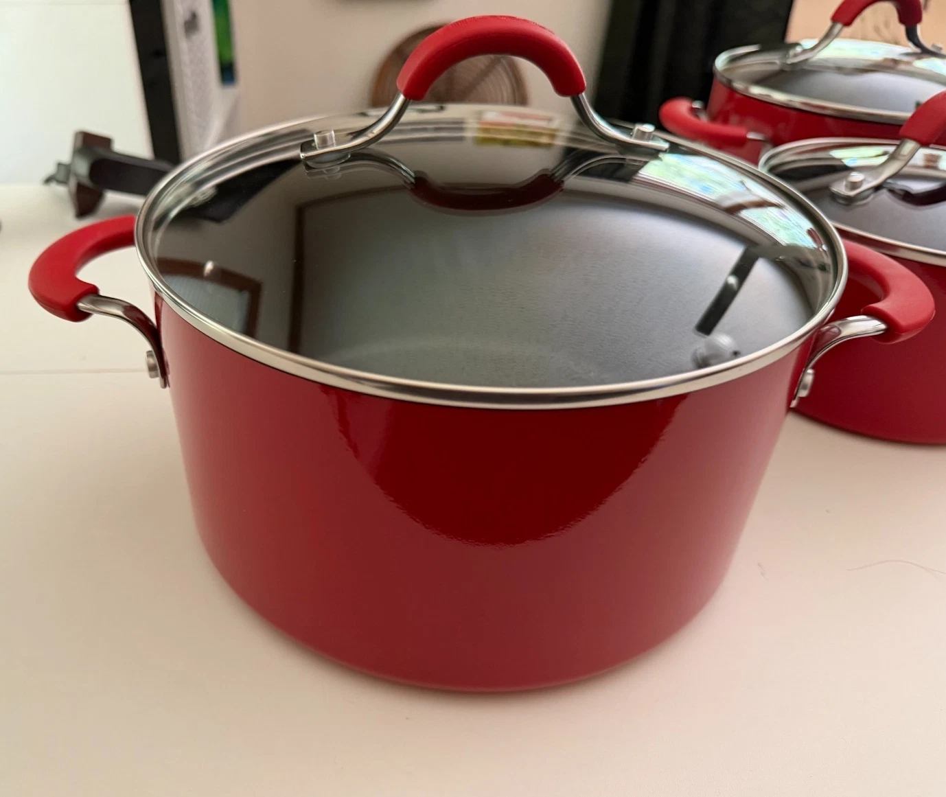 Circulon Innovatum Red Enamel Dutch Oven w/Lid Non Stick, 6 Qt NWOT