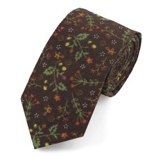 LJBFNN Floral Ties for Men Flower Pattern Mens Ties 2.8" Cotton Neckties for Wed