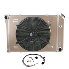 4 Row Aluminum Radiator Fan Shroud Relay Kit 73-74 Nova Apollo Omega Ventura