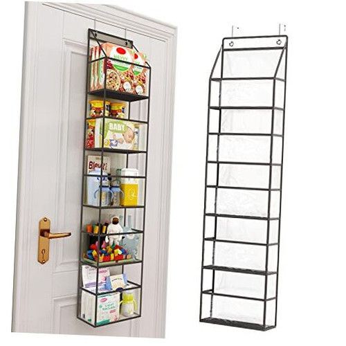 Over The Door Hanging Pantry Organizer 5-Shelf Room Organizer with Clear - Picture 1 of 7
