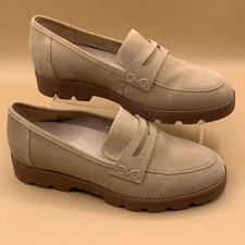 Vionic Women's Cheryl II Slip-on Loafer in Beige Suede - Size 8.5