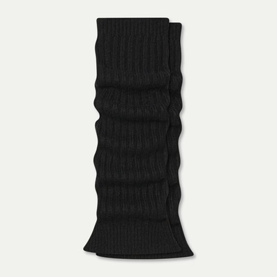 BOMBAS Leg Warmers RIBBED WOOL Blend Slouchable Black One Size NWT