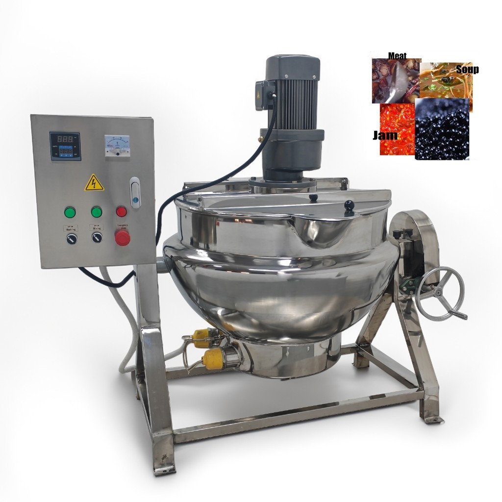 26.5gal Tilting Jacketed Kettle Commercial Cooking Sandwich Steam Pot 220V 100L