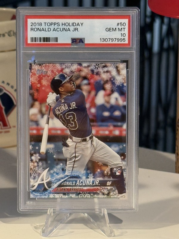 2018 Topps Holiday Ronald Acuna Jr RC PSA 10