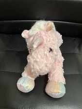 Pink Unicorn Plush Stuffed Animal Silver Shimmer Sparkle Toy Soft Gift Stuffy