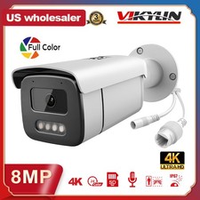 Vikylin 4K 8MP Full Color Security Bullet IP Camera IPC MIC POE Outdoor 3.6mm US
