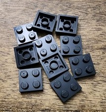 LEGO Black Plate 2 x 2 QTY 10. Part No. 3022. New.
