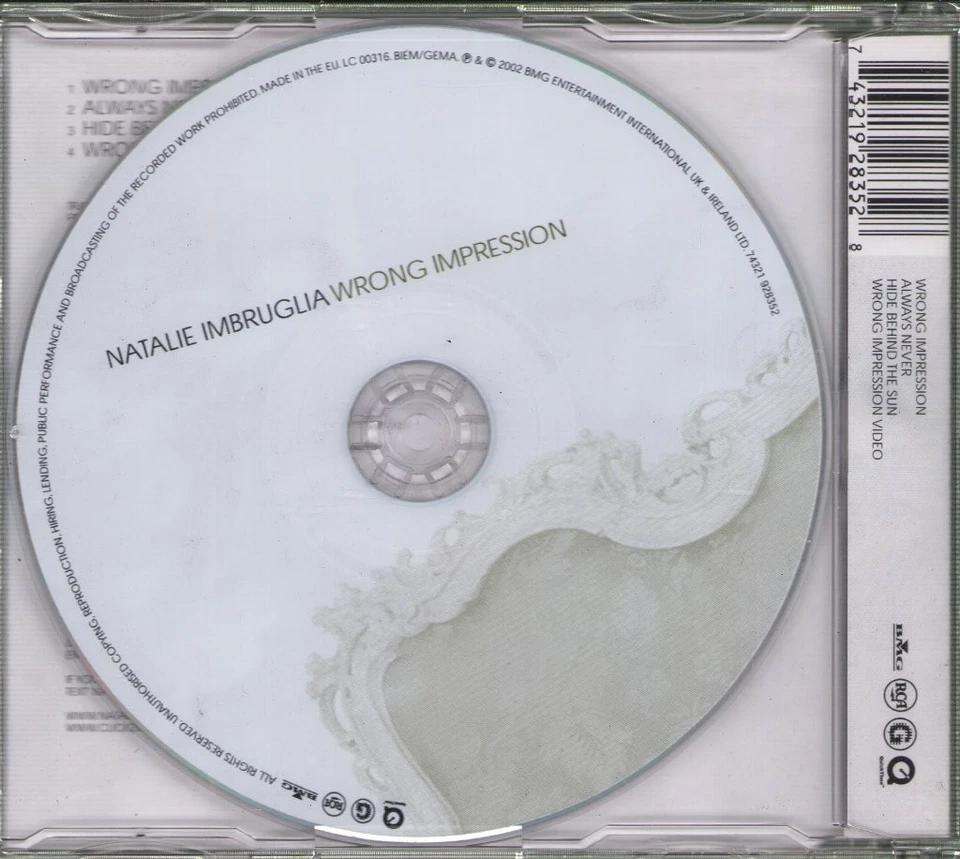 Natalie Imbruglia Wrong Impression CD Europa RCA 2002 Mit Bonus-CDROM Video - Bild 2 von 2