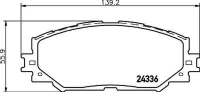 HELLA PAGID Bremsbelagsatz Scheibenbremse 8DB 355 006-861 für VERSO AURIS RAV 3