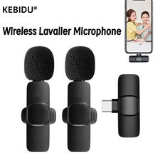 Lavalier Microphone Wireless Audio Video Recording Mini Mic For Android/iPhone