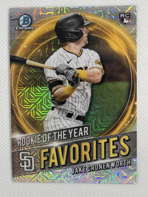 2021 Bowman #RRY-JC Jake Cronenworth Rookie of the Year Favorites Mojo Refractor