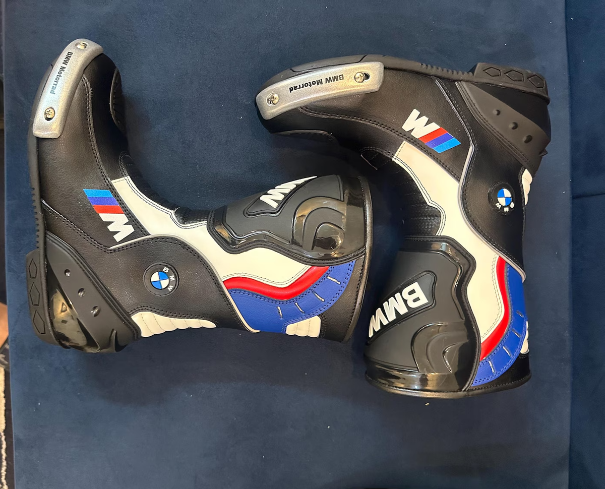 BMW Motorrad Motorbike Racing Leather Boots-Certified Protector