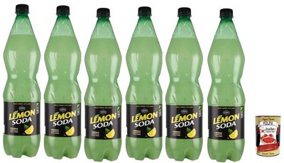 Lemonsoda Erfrischungsgetränk Zitrone, 6x1L, erfrischende Limonade+Polpa