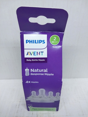 Philips Avent Natural Response Nipple 4-Pack Nipples Level 2 Slow Flow