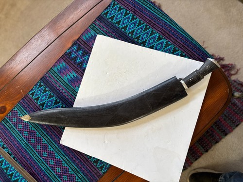 Primitive Handmade Nepalese/Traditional Sirupate Kukri Knife 23” blade, full tan