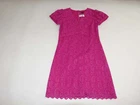 Ann Taylor Women's V-Neck Lace Sheath Dress Size 8 NWT Short Sleeves Pink Lined