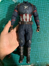 Hottoys 1/6 Captain America Action Figure Body 8.0 Outfits Full Set 12in. MMS536
